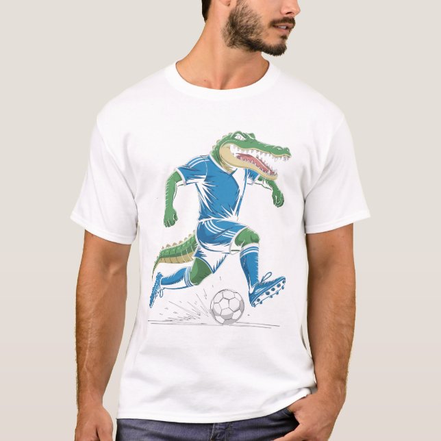 Alligator-fotbollsspelare T Shirt (Framsida)