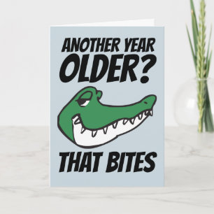 ALLIGATOR FUNNY BIRTHDAY BITAS CARDS KORT