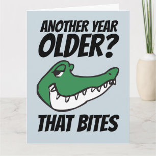 ALLIGATOR FUNNY BIRTHDAY BITAS CARDS KORT