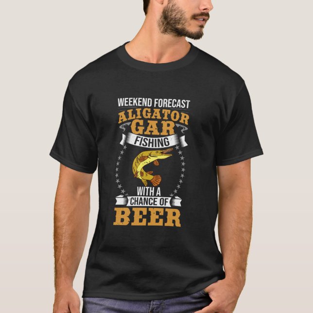 Alligator Gar Fishing Funny Animals Pet Fish T Shi Shirt (Framsida)