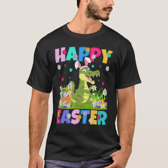 Alligator Glad påsk Bunny Alligator Påsk Su T Shirt (Framsida)