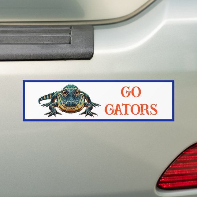 Alligator - Go Gators Bildekal (På Bil)