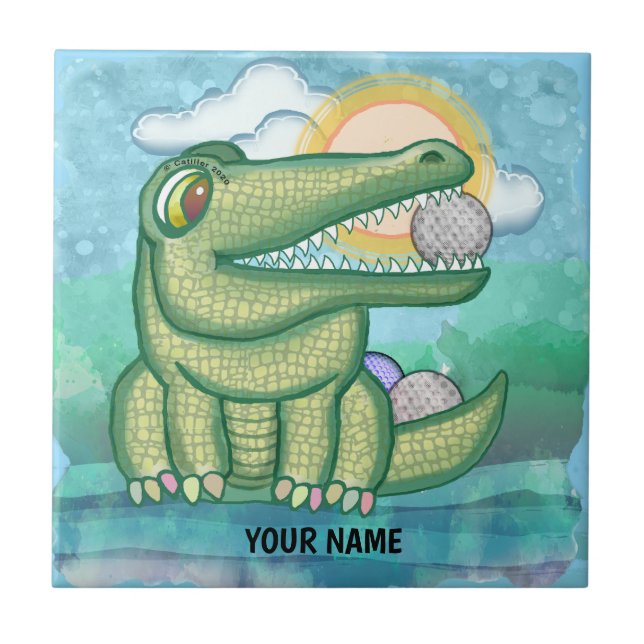 Alligator Golf Kakelplatta (Framsidan)