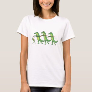 Alligator- & grodakör fodrar T-tröja T-shirt