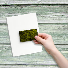 Alligator Guld Färg Faux Leather Rektangulärt Klistermärke