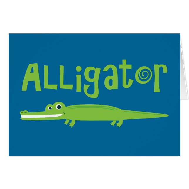 Alligator Hälsningskort (Framsidan Horizontal)