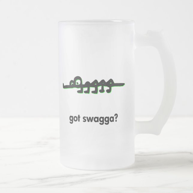 Alligator har swagga frostat ölglas (Höger)