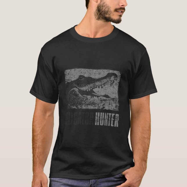 Alligator Hunter Exdoor Gator Hunting Gift Tee (Framsida)