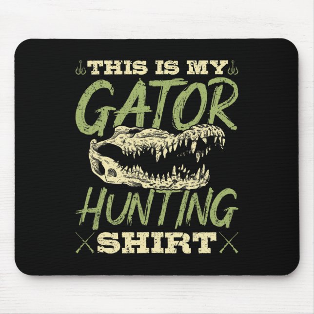 Alligator Hunter Hunting Älskare Gift Musmatta (Framsidan)