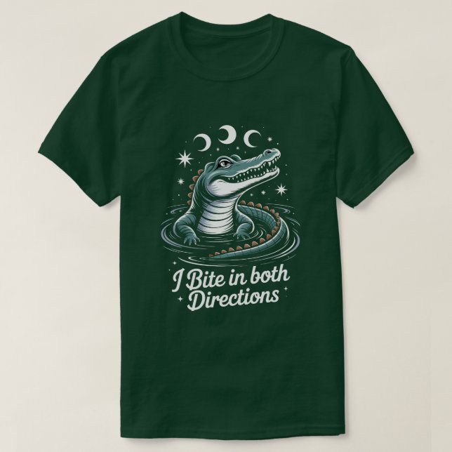 Alligator – I Bite in Both Directions T Shirt (Design framsida)