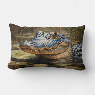 Alligator i Everglades Wildlife Art Lumbarkudde