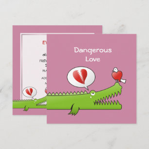 Alligator i Kärlek Inbjudningar