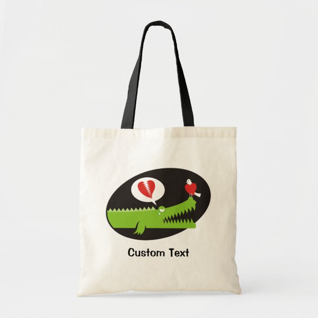 Alligator i Kärlek Tote Bag Tygkasse (Framsidan)