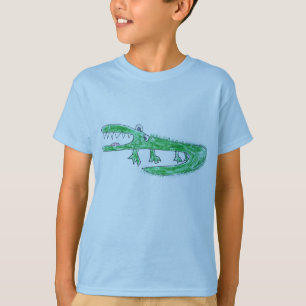Alligator i skjorta för Crayon T Tröja