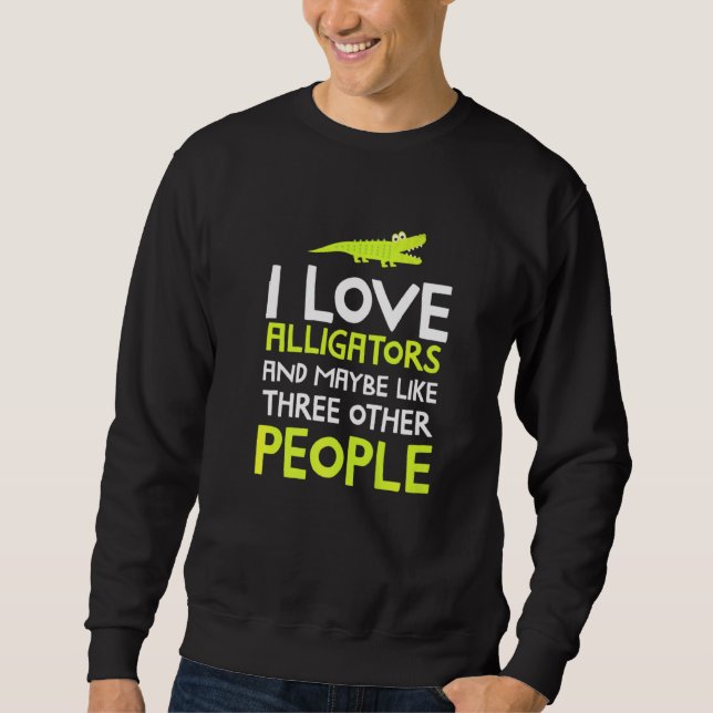 Alligator Idea Reptile Alligator Lång Ärmad Tröja (Framsida)