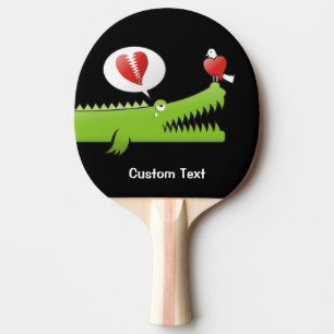 Alligator in Kärlek Ping Pong Paddle Pingisracket