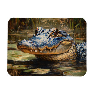 Alligator in the Everglades Wildlife Art Magnet