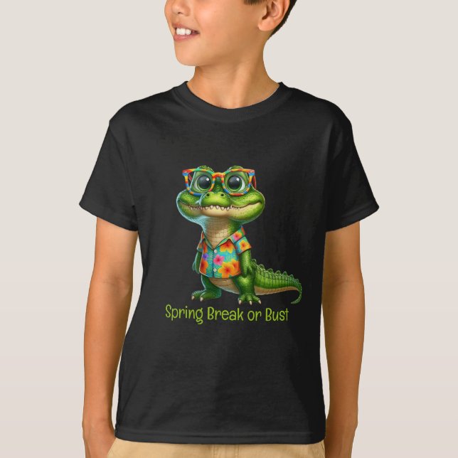 Alligator in Tropical Shirt T (Framsida)