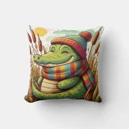 Alligator-Inspired Pillow Kudde