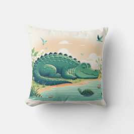 Alligator-Inspired Pillow Kudde