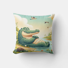Alligator-Inspired Pillow Kudde