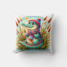 Alligator-Inspired Pillow Kudde