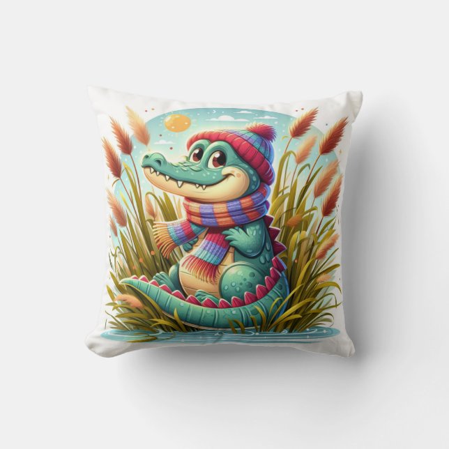 Alligator-Inspired Pillow Kudde (Framsida)