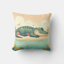 Alligator-Inspired Pillow Kudde