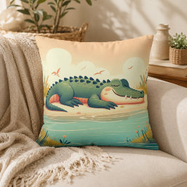 Alligator-inspirerad kudde 