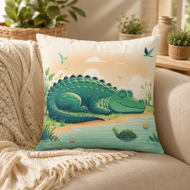 Alligator-inspirerad kudde  (Alligator-Inspired Pillow)