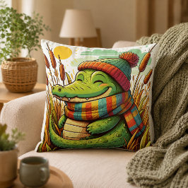 Alligator-inspirerad kudde 
