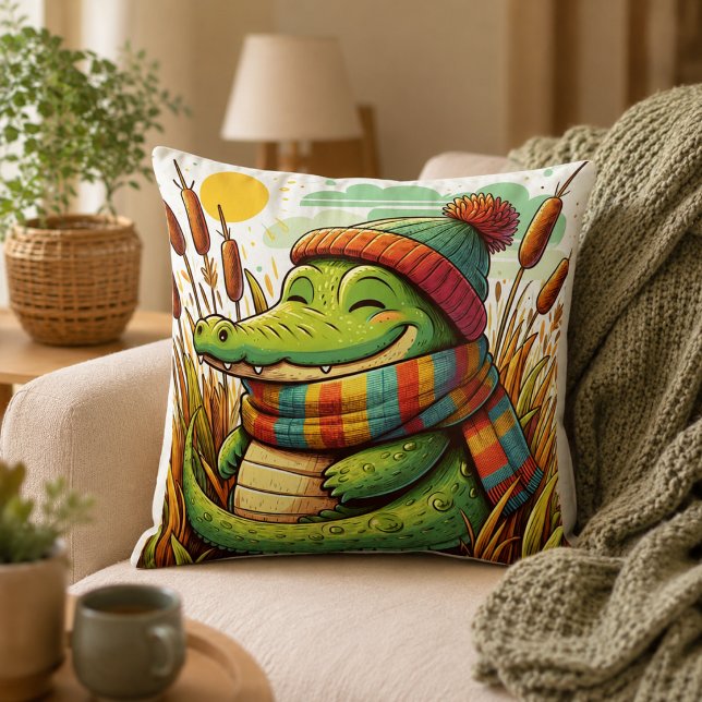 Alligator-inspirerad kudde  (Alligator-Inspired Pillow)