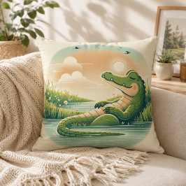 Alligator-inspirerad kudde 