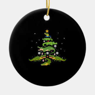 Alligator Julgran Cute Julafton Älskare Ljus Julgransprydnad Keramik