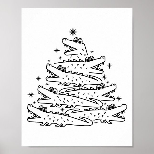 Alligator Julgran Swea Poster (Framsidan)