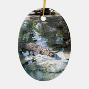 Alligator Julgransprydnad Keramik