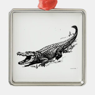 Alligator Julgransprydnad Metall