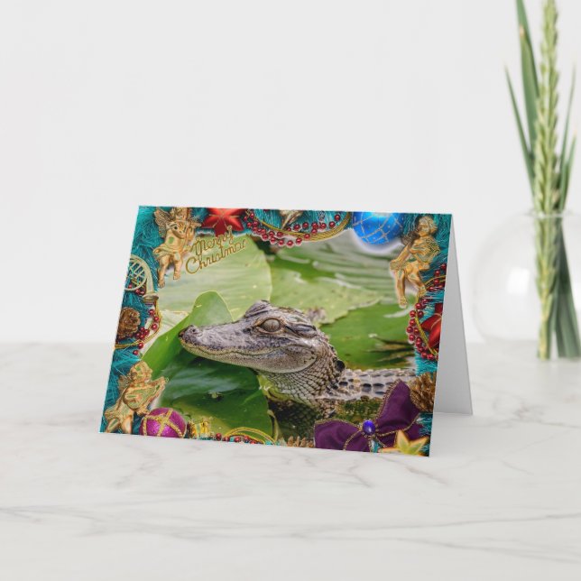 Alligator-julkort Kort (Framsida)