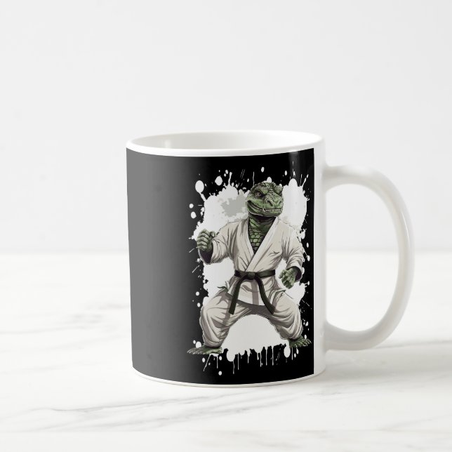 Alligator Karate Djur Kämpe Judo  Kaffemugg (Höger)