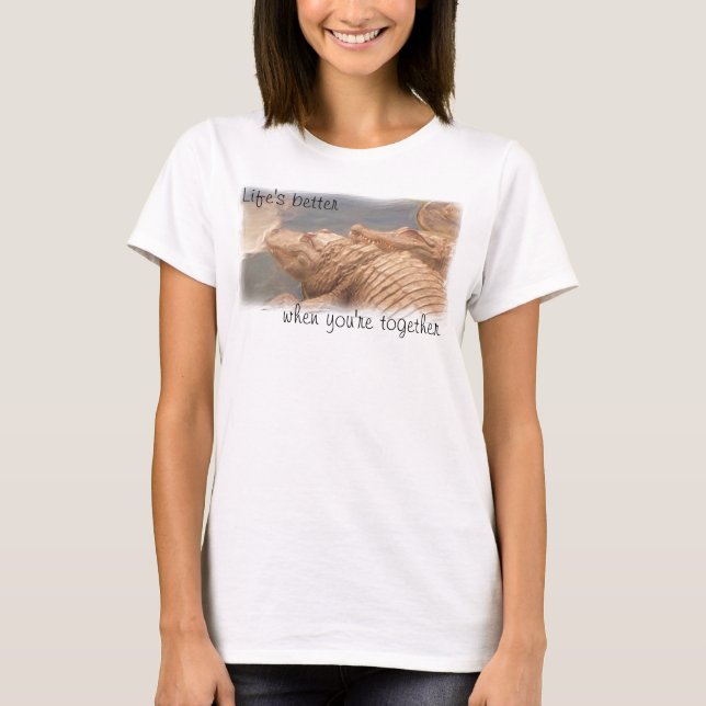 Alligator kärlek dam shirt tee (Framsida)