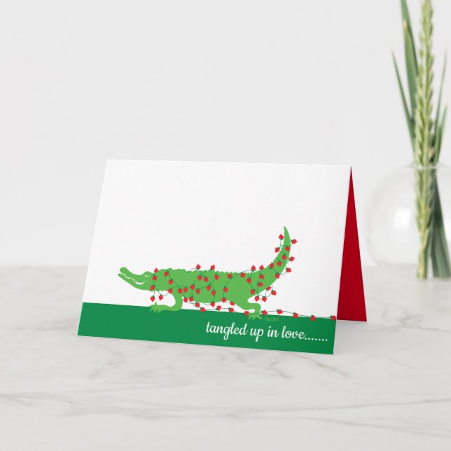 Alligator Kärlek Valentine Card Kort (Framsida)
