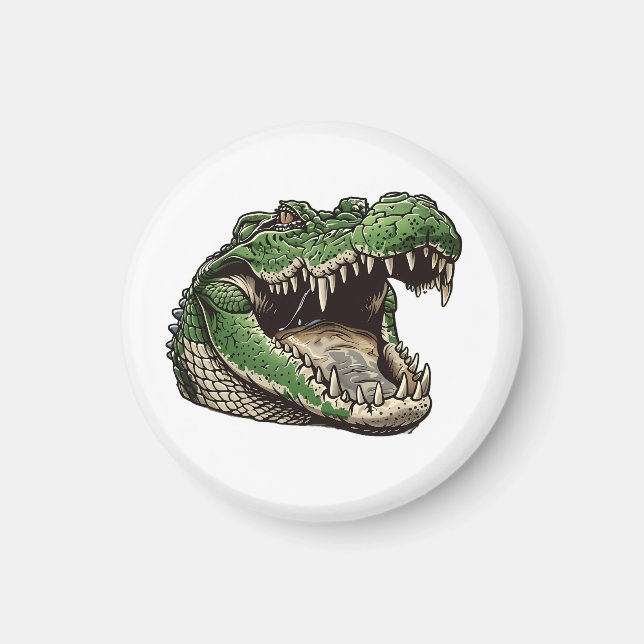Alligator, krokodil, reptil magnet (Framsidan)