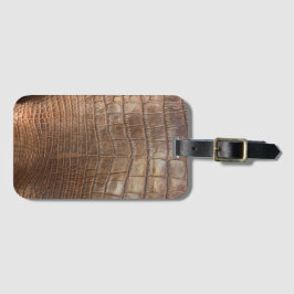 Alligator krokodile-bilden ser ut som läder bagagebricka