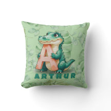 Alligator Kudd – Djungel Bokstav A – Anpassat Namn