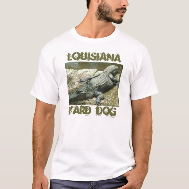 Alligator-Louisiana-gård-hund Tee Shirt (Framsida)