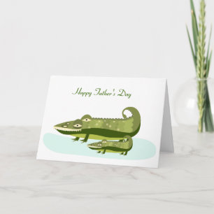 Alligator lycklig Fars dag Kort