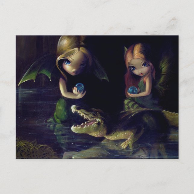 "Alligator Magic" vykort (Framsida)