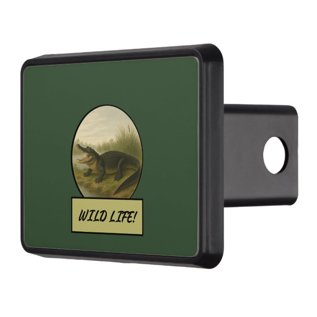 Alligator Mörk grönt Lastbil Hitch Cover Dragkroksskydd (Vänster)