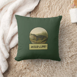 Alligator Mörk grönt Pillows Kudde