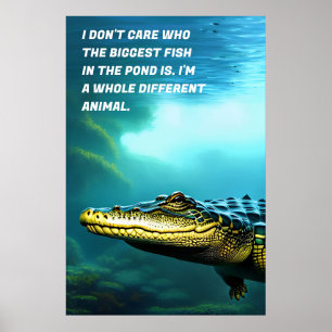 Alligator-motivationskonst Poster